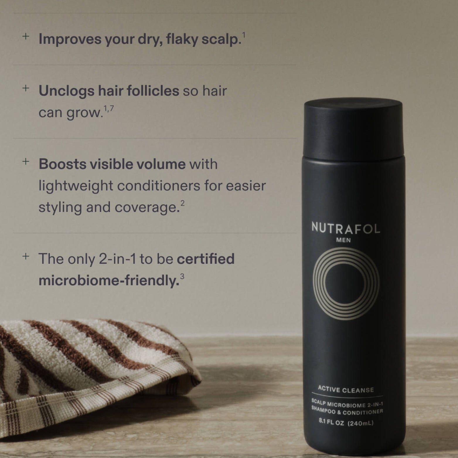 Nutrafol® Men Active Cleanse 2-in-1 Shampoo & Conditioner